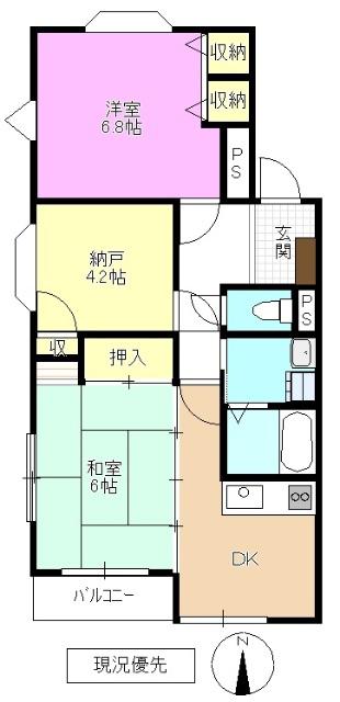 フォルム裾花(2SDK/2階)の間取り写真