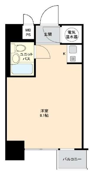 ハイツ神田岩本町(ワンルーム/5階)の間取り写真