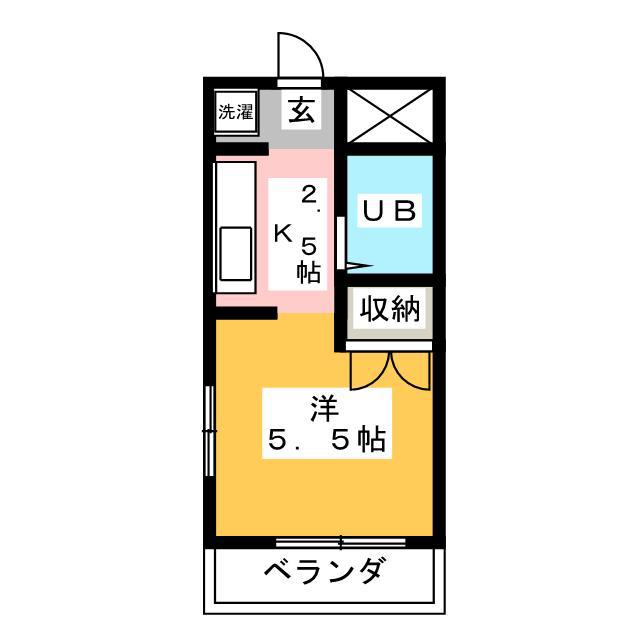 ドエルソウダ(ワンルーム/3階)の間取り写真