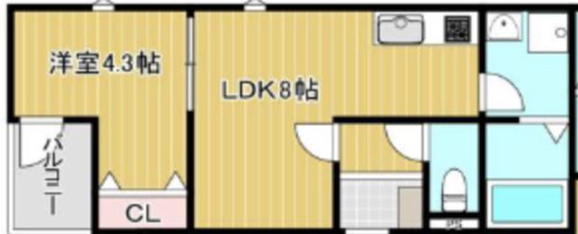 HALELE′A TACHIKAWA(1LDK/2階)の間取り写真