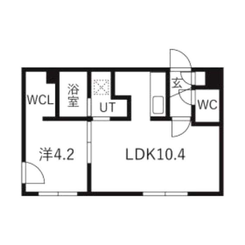 BELL COURT発寒南(1LDK/3階)の間取り写真