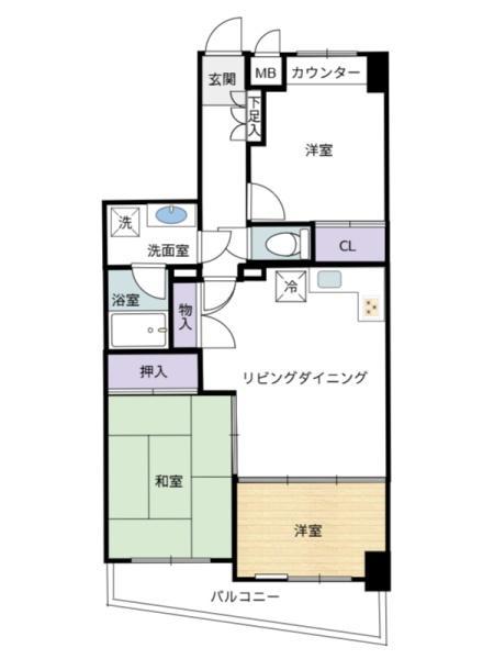 ライオンズマンション上星川第2(3DK/5階)の間取り写真