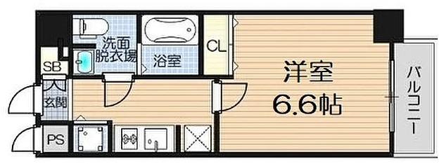 エスライズ東本町(1K/11階)の間取り写真