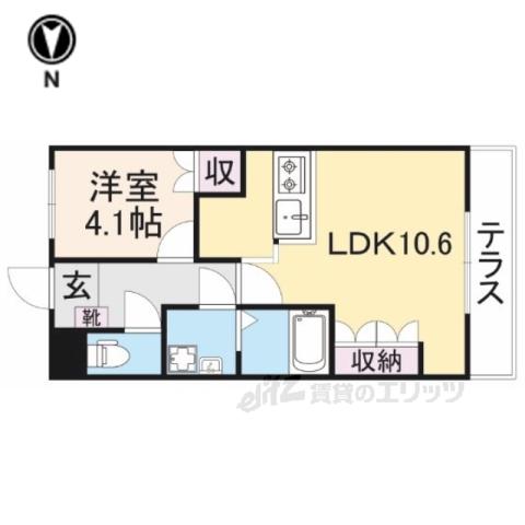 メゾン・ベルヴェデーレ(1LDK/1階)の間取り写真