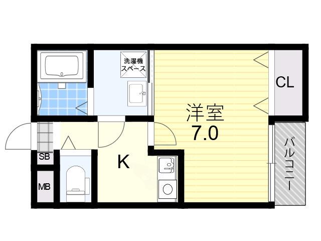 ACHT HIK RESIDENCE 南住吉(1K/1階)の間取り写真