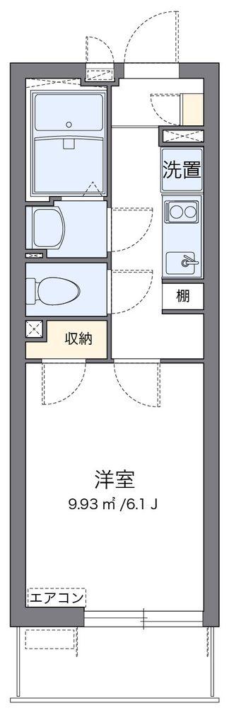 クレイノリバティ レジデンス(1K/3階)の間取り写真