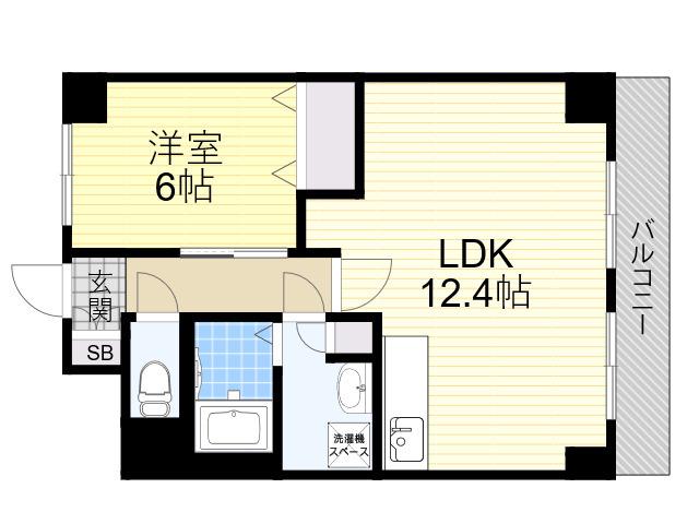 フィオーレ都島北(1LDK/7階)の間取り写真