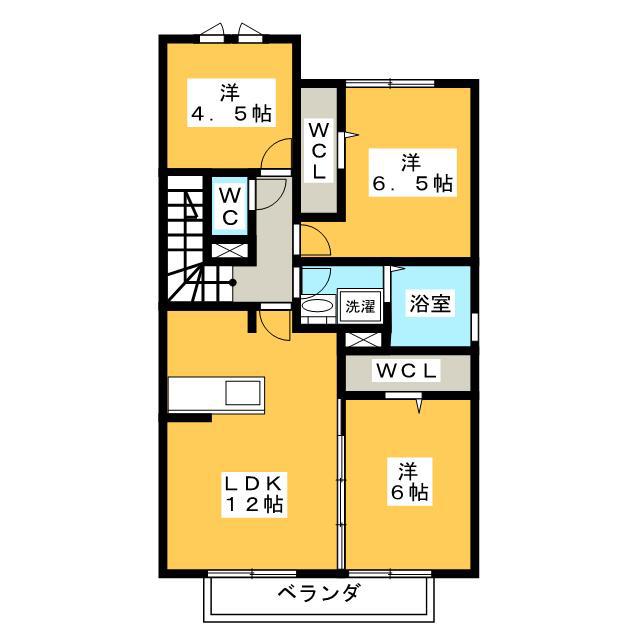 エスポワールYV(3LDK/2階)の間取り写真