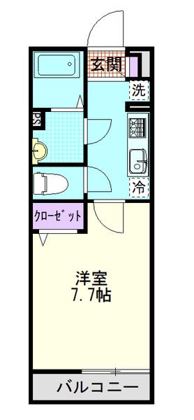 リブリ・YUME III(1K/2階)の間取り写真