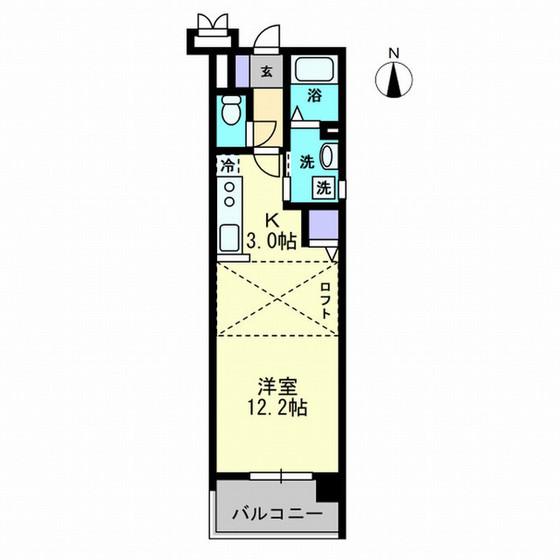 アルファレガロ岡山駅前(ワンルーム/3階)の間取り写真