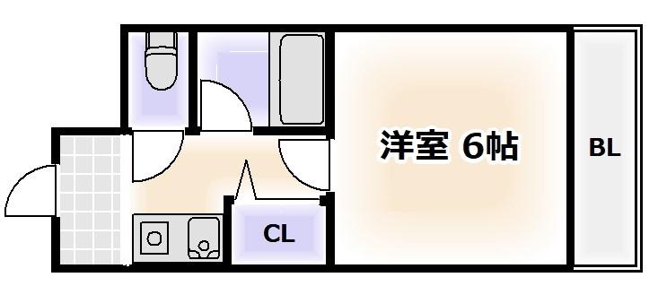 アヴァンセ播磨町(1K/3階)の間取り写真
