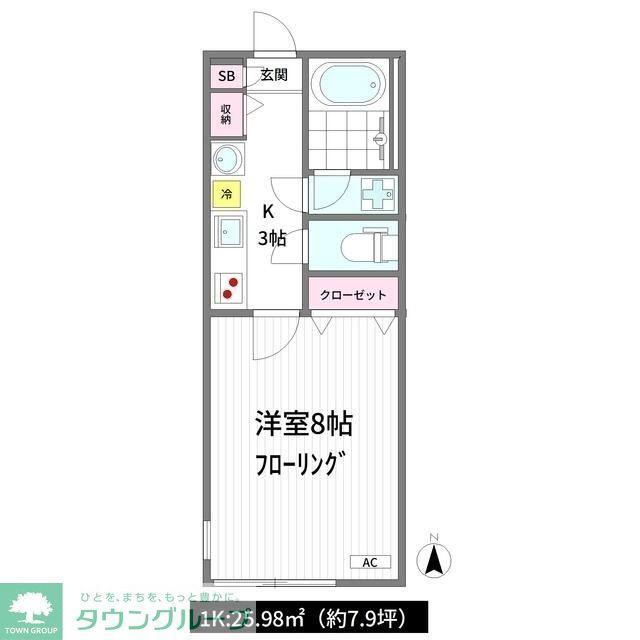コンフォール吉祥寺イースト(1K/2階)の間取り写真