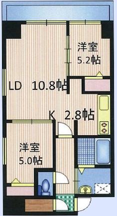 ミルフィーユ(2LDK/1階)の間取り写真