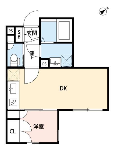 AVANCER南青山(1DK/1階)の間取り写真