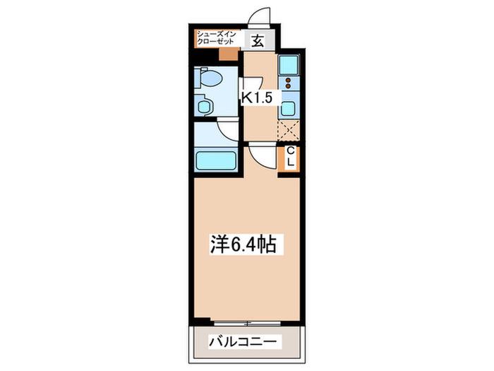 アーバンパーク登戸(1K/5階)の間取り写真