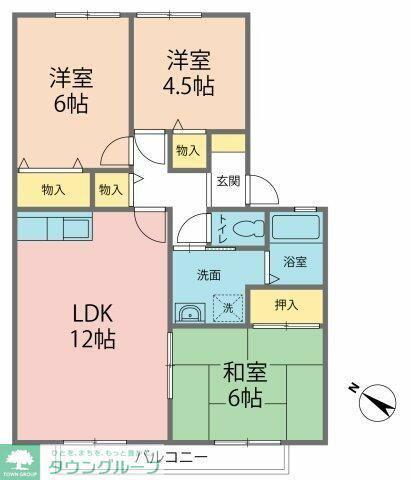 プレジオII(3LDK/2階)の間取り写真