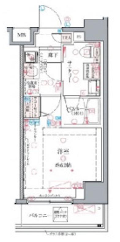 クレヴィスタ綾瀬(1K/3階)の間取り写真