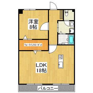 明宝マンション(1LDK/3階)の間取り写真