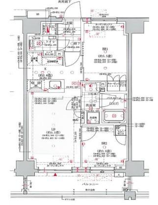 オープンレジデンシア新宿ザ・ハウス(2LDK/8階)の間取り写真