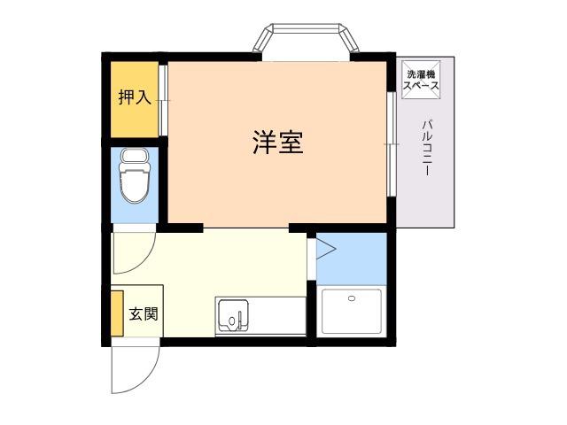 エルモス百道(1K/3階)の間取り写真