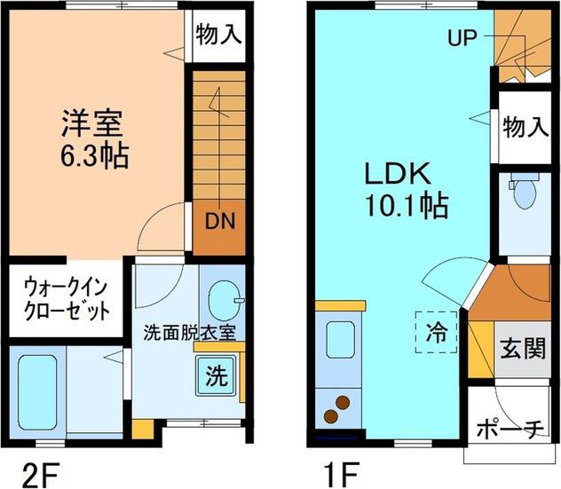 メゾンシュシュ(1LDK/1階)の間取り写真