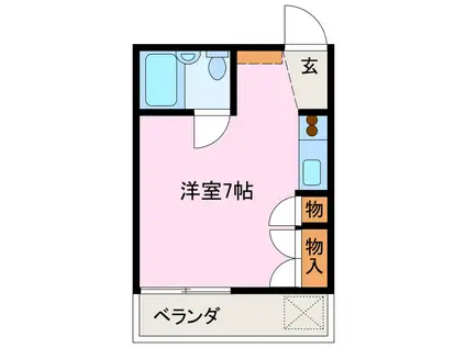 メゾン岡出(ワンルーム/2階)の間取り写真