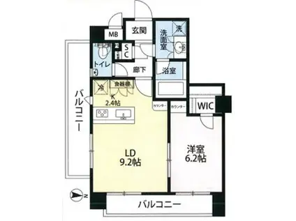 スタジオデン平間(1LDK/3階)の間取り写真