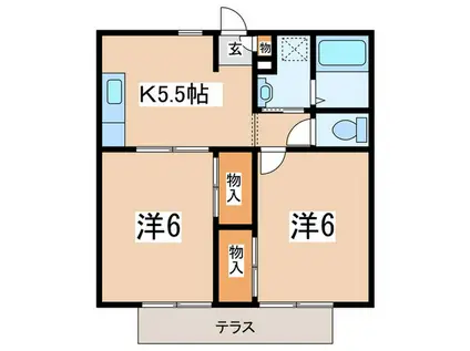 エステートMIYAZAWAPART1(2K/1階)の間取り写真