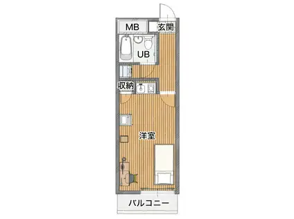 トップ新横浜NO1(1K/2階)の間取り写真