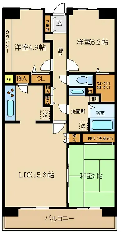 白井ロジュマン 13階階 間取り