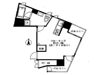 ゼクシア吉祥寺御殿山(ワンルーム/1階)の間取り写真