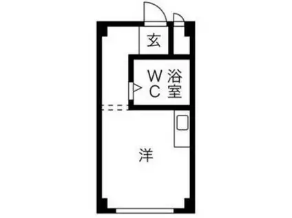 プレアール恩智II(ワンルーム/1階)の間取り写真