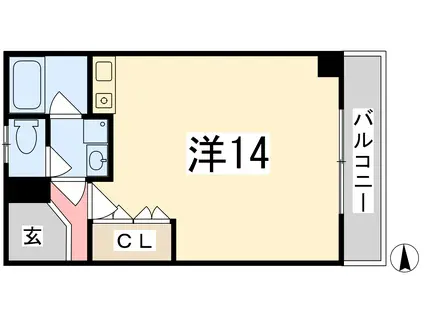 アネスティ七番館(ワンルーム/4階)の間取り写真