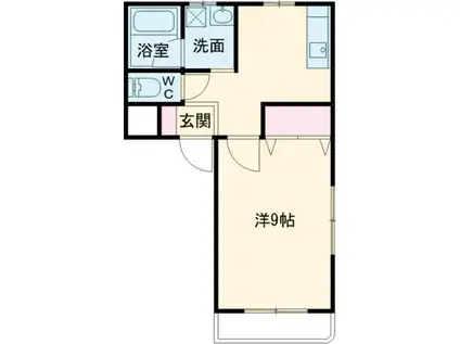 玉家ビル(1K/2階)の間取り写真