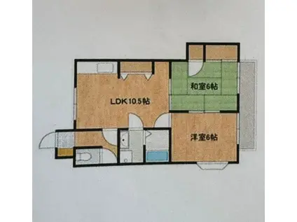メゾン7110(2LDK/2階)の間取り写真
