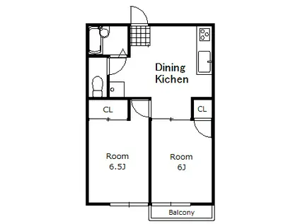 コーポ・ル・コワン(2DK/1階)の間取り写真