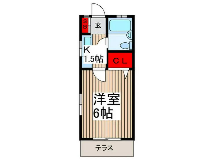 コーポフジ 1階階 間取り