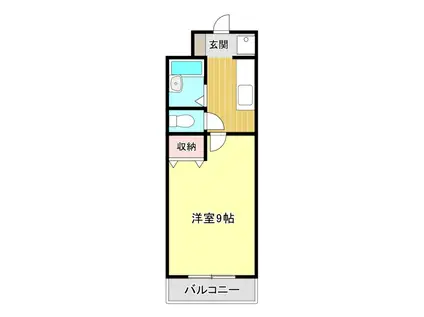 エターニIII(1K/2階)の間取り写真