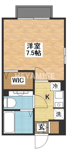 セジュールオータム(1K/1階)の間取り写真