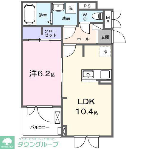 マル・ベラーノ(1LDK/3階)の間取り写真
