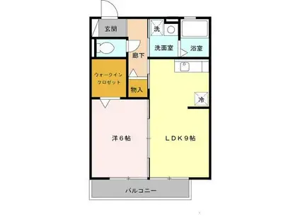 RASIS大海II(1LDK/2階)の間取り写真