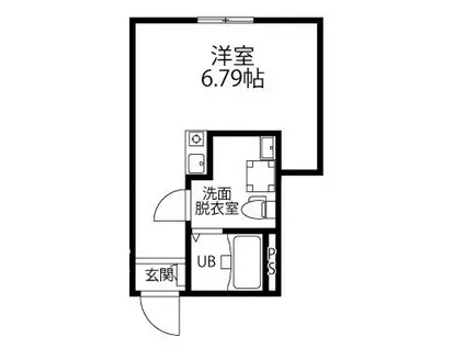ルミエール大和24(ワンルーム/2階)の間取り写真