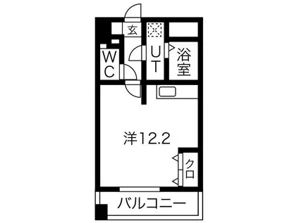 プラウランド名駅(ワンルーム/13階)の間取り写真