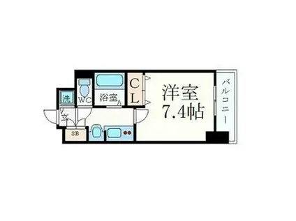 プレサンス名古屋駅前グランヴィル(1K/9階)の間取り写真