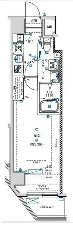 フェルクルール押上 7階階 間取り