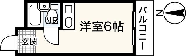 清水ビル(ワンルーム/4階)の間取り写真