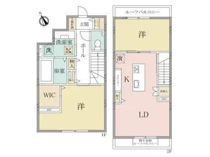 MEDELLE(2LDK/1階)の間取り写真
