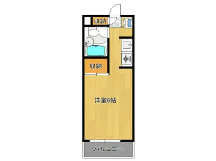 グランディール根本(ワンルーム/1階)の間取り写真