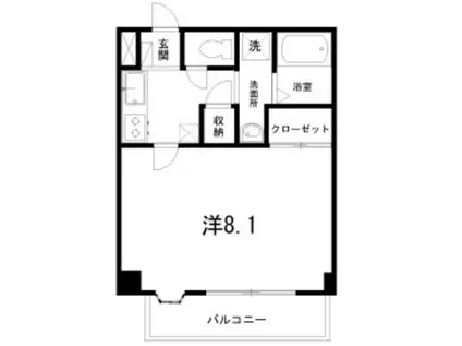 エル・パティオ(1K/2階)の間取り写真