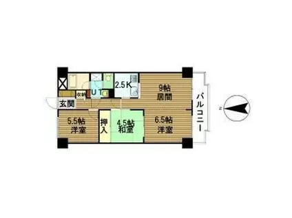 カナルハイツ(3LDK/3階)の間取り写真